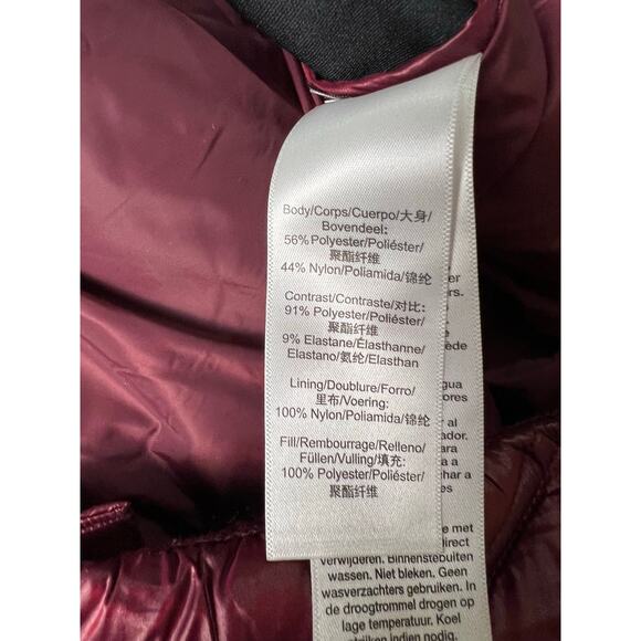 DKNY Women's Hooded Puffer Vest w/ Contrast Scuba & Faux Fur Collar NWT SIZE XL - Picture 7 of 9